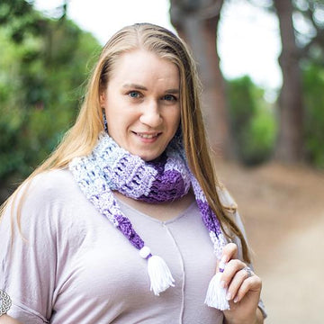Diamond Scarf with Tassels