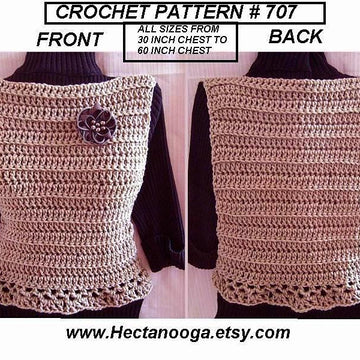 707 CROCHET VEST OR SUMMER TANK TOP