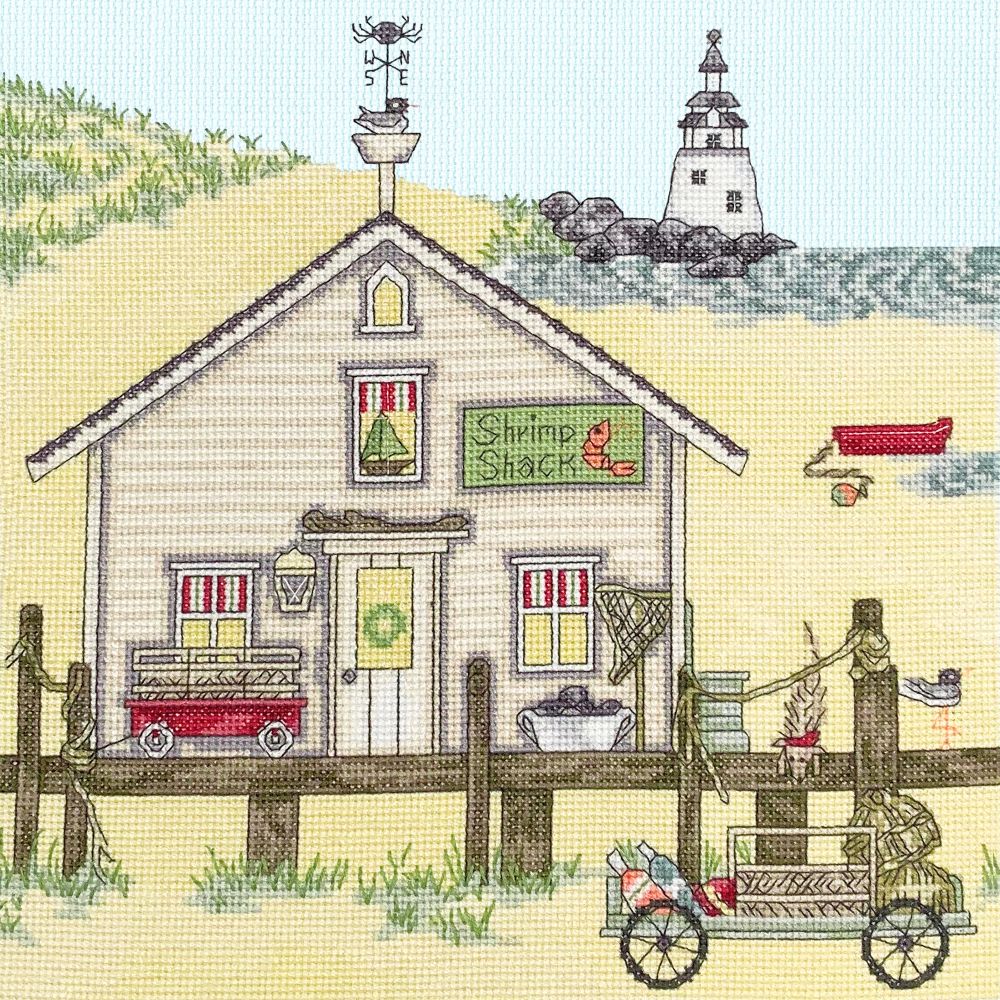 Bothy Threads Shrimp Shack Cross Stitch Kit - 26 x 26cm