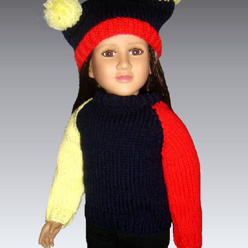 Pattern for 23 inch doll Sweater (My Twinn, My BFF) Raglan Sleeves 608