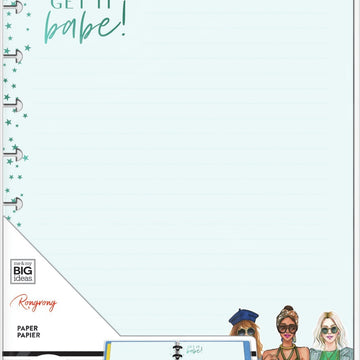 Happy Planner Fill Paper 9.25"X7" 40/Pkg - Get It Babe X Rongrong