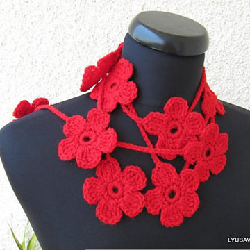 Floral Scarf Lariat