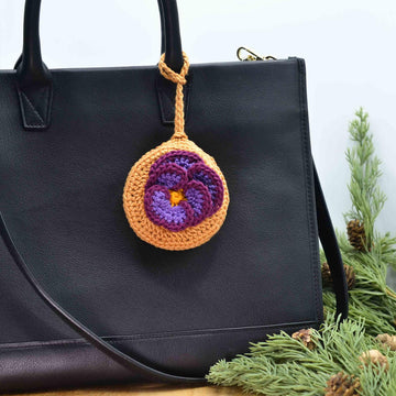 Violet Pouch Bag Charm