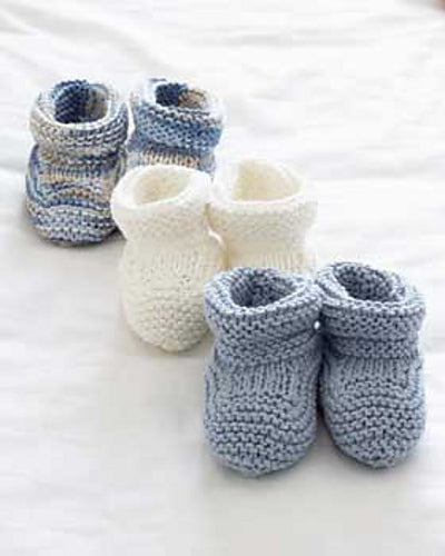 Knitted Baby Bootees