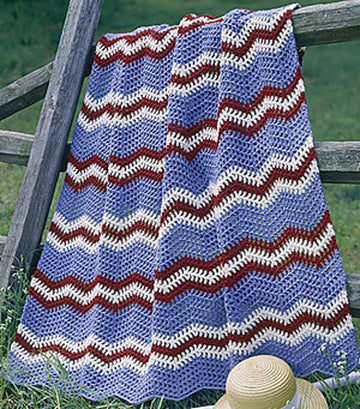 American Ripple Afghan