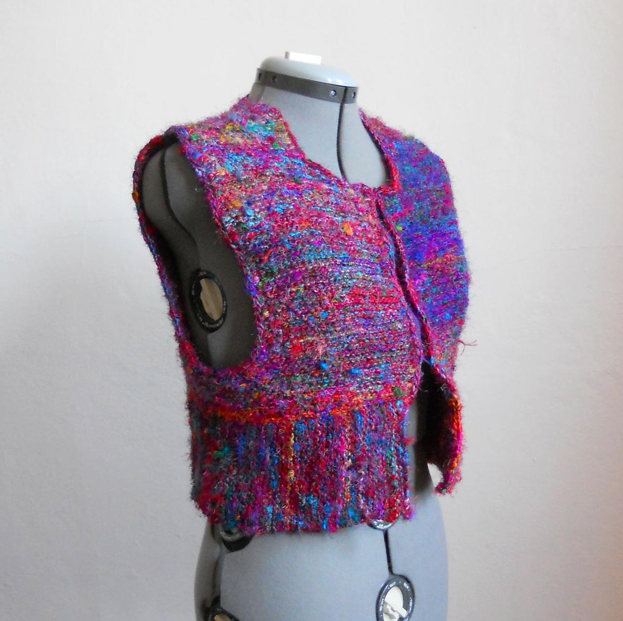 Sari Silk Garter Stitch Vest