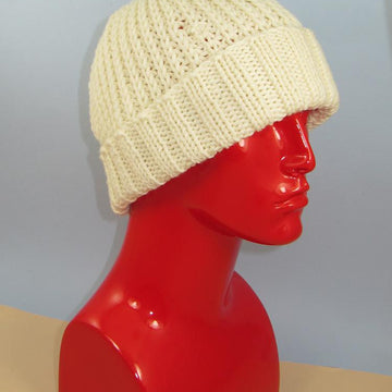 Chunky 2x2 Rib Cuff Fishermans Rib Beanie Hat