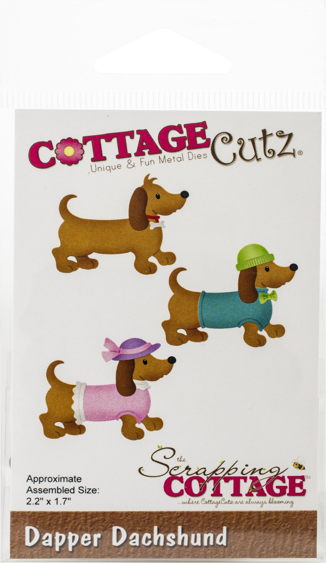 CottageCutz Dies - Dapper Dachshund 2.2"X1.7"