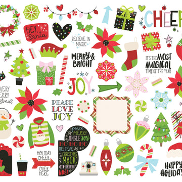 Simple Stories Say Cheese Christmas Bits & Pieces Die-Cuts 63/Pkg - 600428