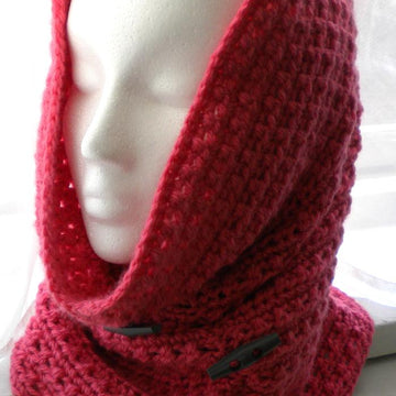 Cowl Hood with Decorator Buttons