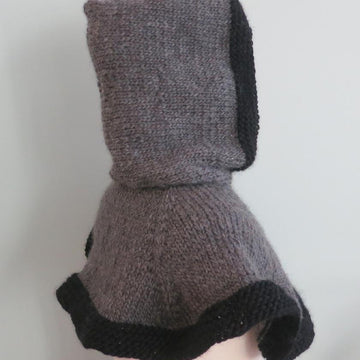 Hooded Cropped Poncho