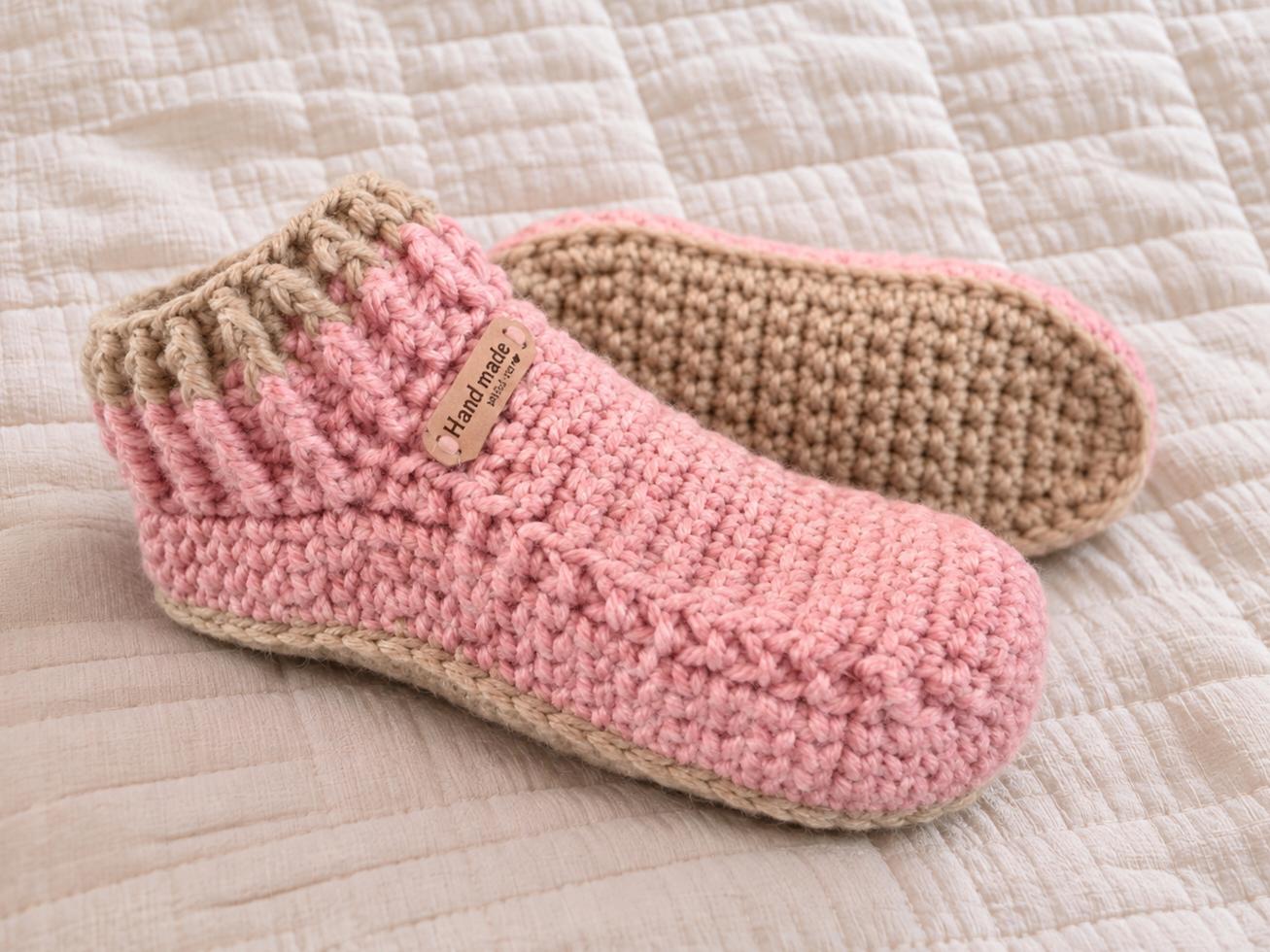 Crochet Slippers Pattern, Cozy Unisex House Shoes, PDF Download