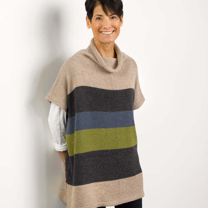 Polyphemus Poncho in Valley Yarns Hampden - 1101 - Downloadable PDF