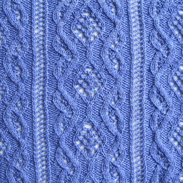 Trim Cable Lace Shawl