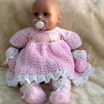 P87 Dolls Dress, Bootees and Mittens