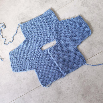 Baby chunky knitted cardigan 0-2 years for beginners