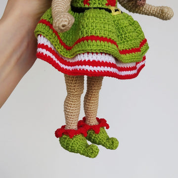 Crochet doll pattern amigurumi Astrid, Amigurumi doll base, Christmas Elf doll pattern (English, Deutsch, Français)