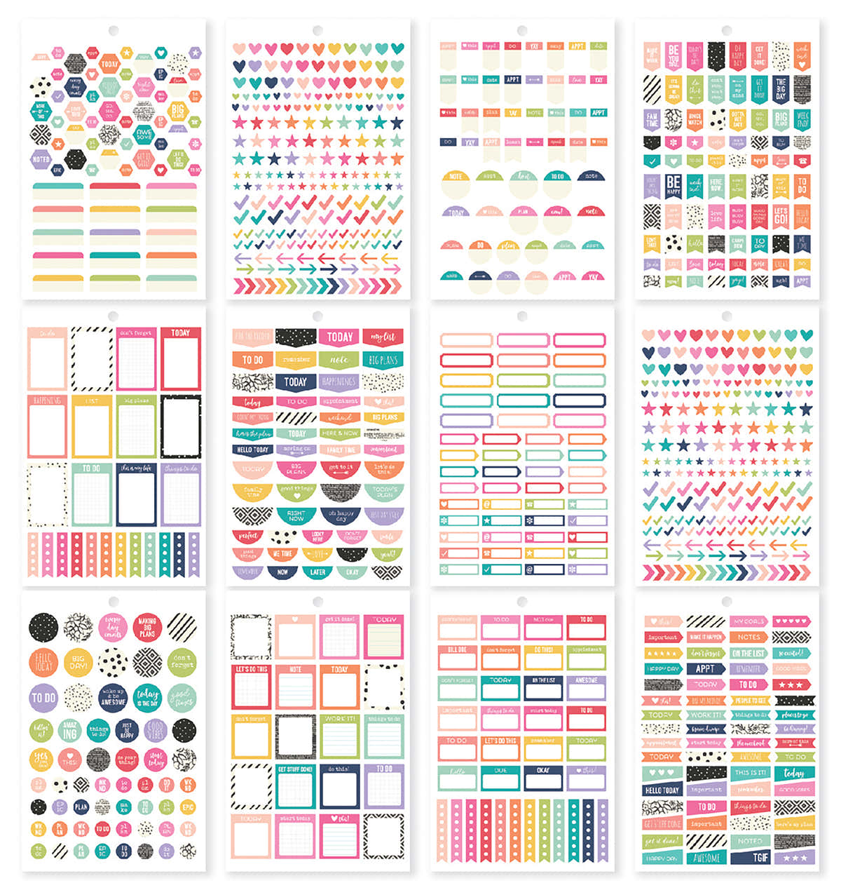 Carpe Diem A5 Planner Sticker Tablet - Planner Basics, 944/Pkg
