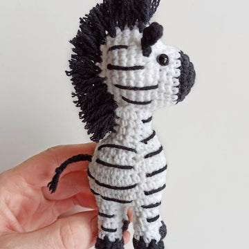 Zebra crochet pattern, mini amigurumi animals