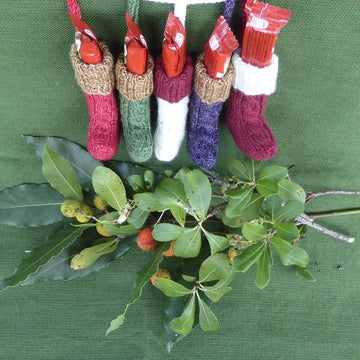 Christmas Elf Stocking Advent Garland & Cutlery Holders