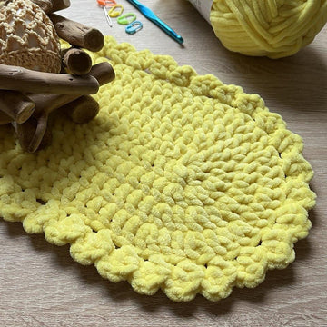 Oval Plush Easter Table Runner