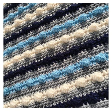 Easy and Quick Modern Bobble Blanket pattern by Melu Crochet