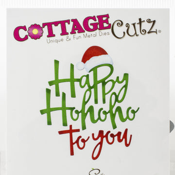 CottageCutz Dies - Happy Ho Ho Ho, 2.4"X2.8"