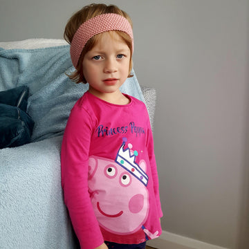 Salmon Pink Flowered Headband