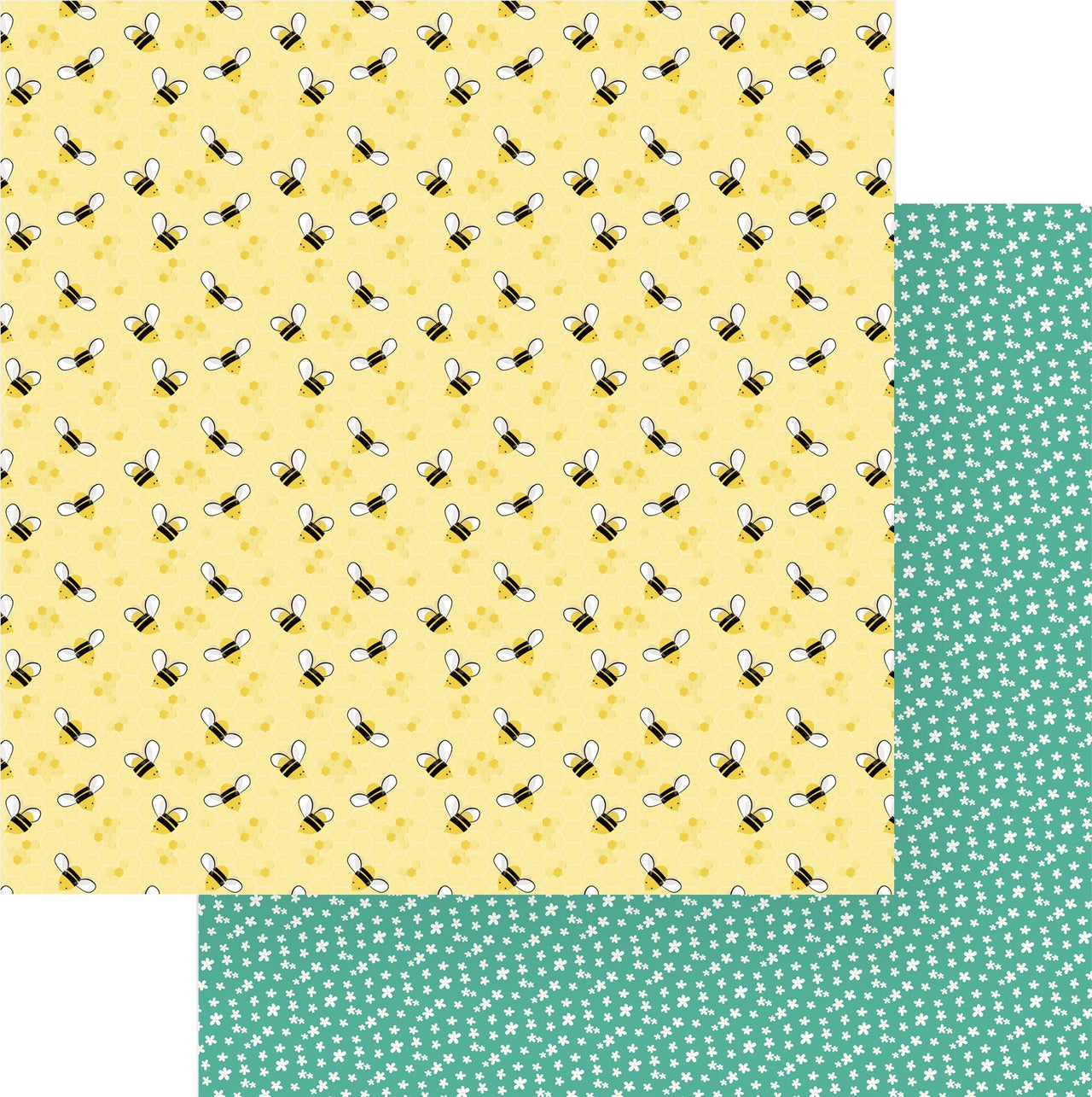 Photoplay Paper Tulla & Norbert Double-Sided Cardstock 12"X12" 25/Pkg - Honey Bees