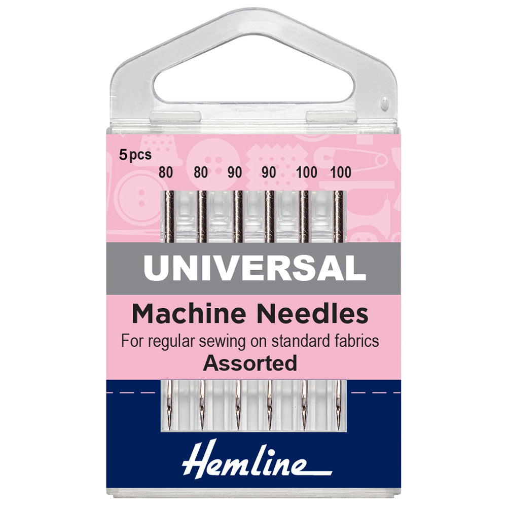 Hemline Sewing Machine Needles - Universal - Mixed Heavy - Pack of 5