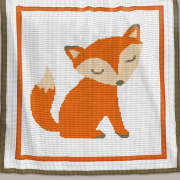CROCHET Fox Baby Blanket / Afghan
