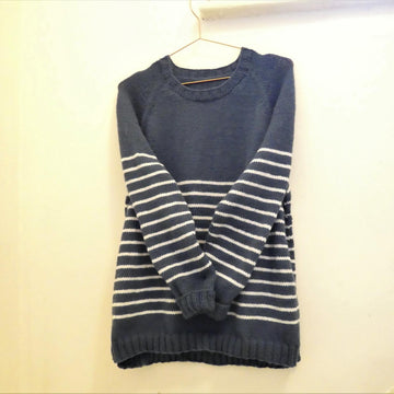 Cornwall Raglan Jumper with Stripes