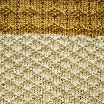 Seed Stitch Diamonds Blanket