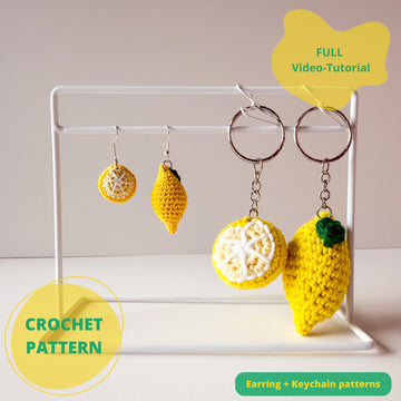 Lemon Earring Keychain