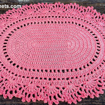 Romantic Oval Doily Placemat Written Pattern