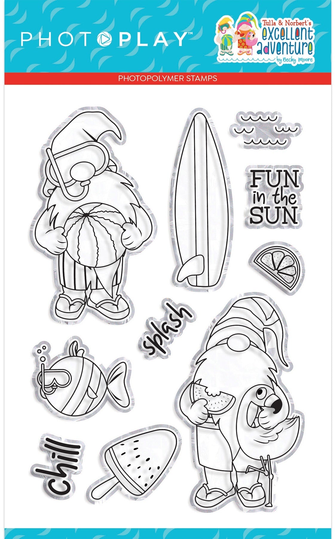 Photoplay Paper PhotoPlay Photopolymer Stamp - Tulla & Norbert's Excellent Adventure