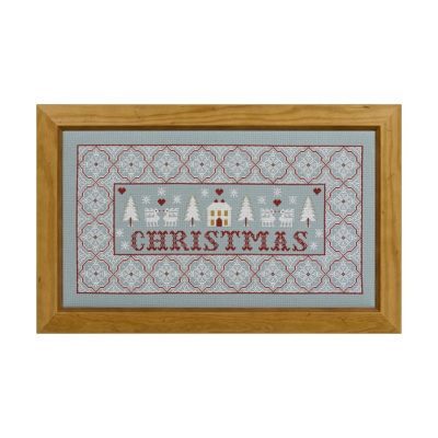Historical Sampler Company Christmas Sampler Cross Stitch Kit - 16ct Aida - 41cm x 21cm