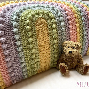 Lollipop Rainbow Blanket by Melu Crochet