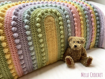 Lollipop Rainbow Blanket by Melu Crochet