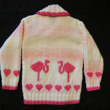 Flamingos and Hearts Sweater