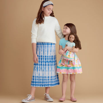 Simplicity S8961 Children's, Girls, and Dolls Skirts - Sewing Pattern