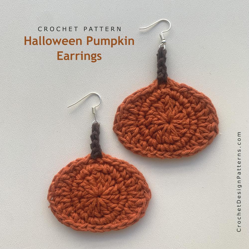 Halloween Pumpkin Earrings Crochet PatternHalloween Pumpkin Earrings Crochet Pattern