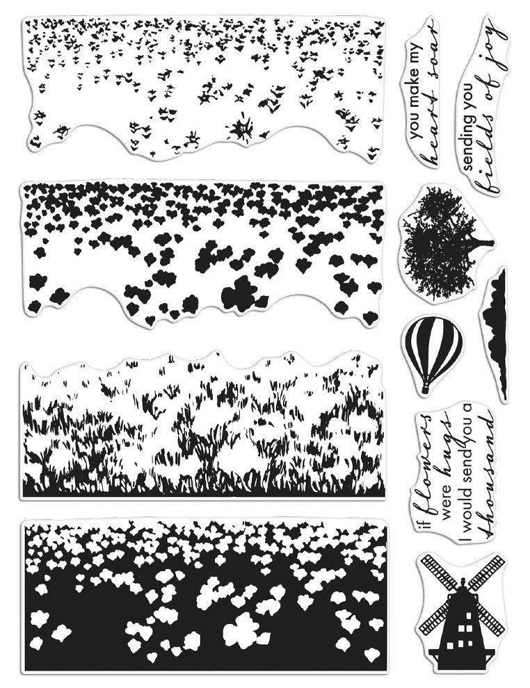Hero Arts Color Layering Clear Stamps 4"X6" - Tulip Field