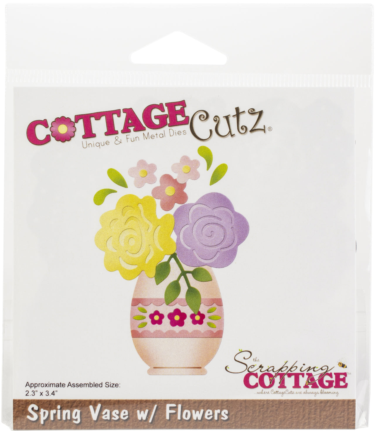 CottageCutz Dies - Spring Vase W/Flowers 2.3"X3.4"