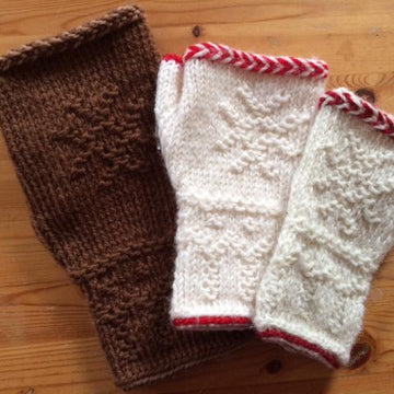 Twined Knitted Fingerless Mitts