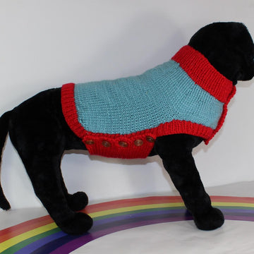 Dog Chunky 2 Colour Side Button Coat