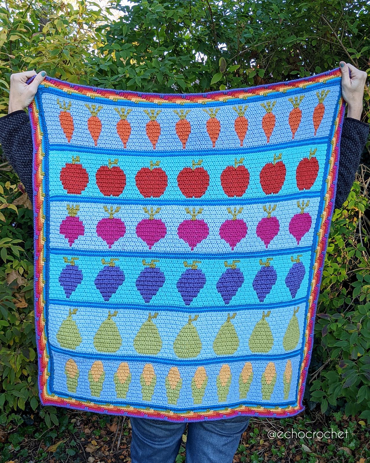 Harvest Fruit & Veg Blanket