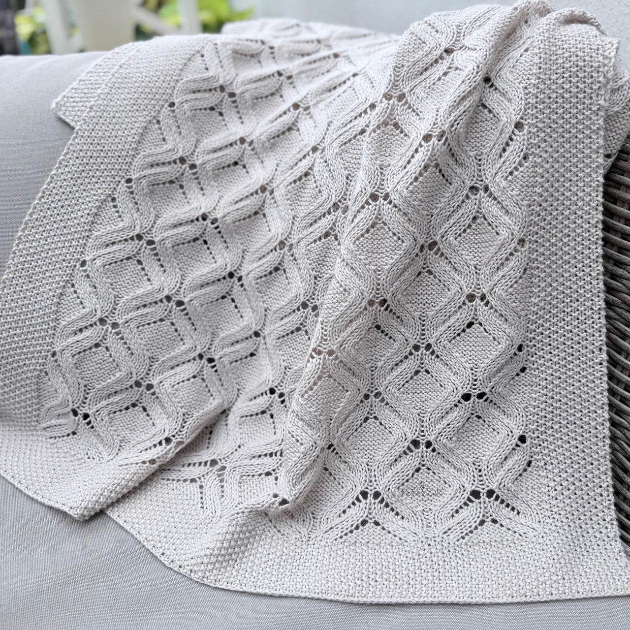 Lattice & Lace Baby Blanket