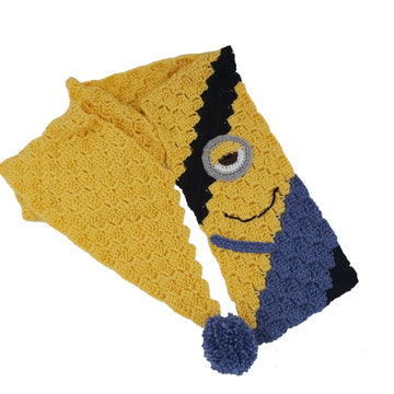 Yellow Blue Cartoon Scarf C2C
