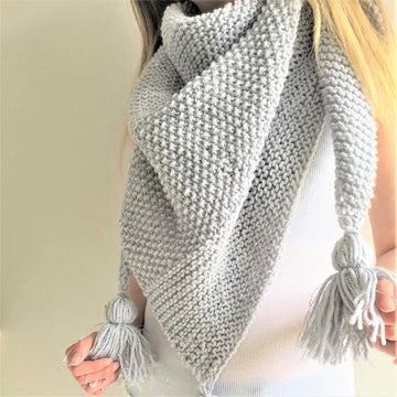 “Sea Silver” Scarf Shawl - toddler to adult